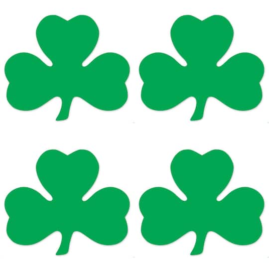 Beistle 12" Foil Shamrock Cutouts, 4ct. in Green | Michaels®